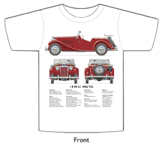 MG TD 1949-51 T-shirt Front